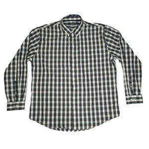 Van Heusen Men's Long Sleeve Shirt XL Button Down Classic Fit white red Blue 17